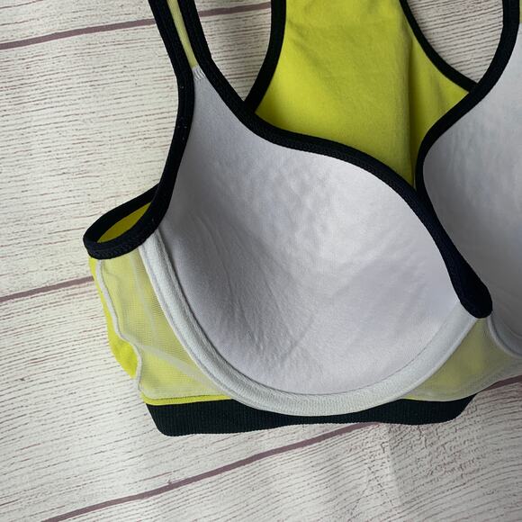 Retro Urbanology Yellow and Black Sports Bra Underwire Racerback Size 36/38 B/C - Picture 11 of 14